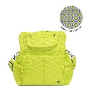 Lug Legacy Canter Convertible Tote Backpack Crossbody Bag NWT Lemon Lime